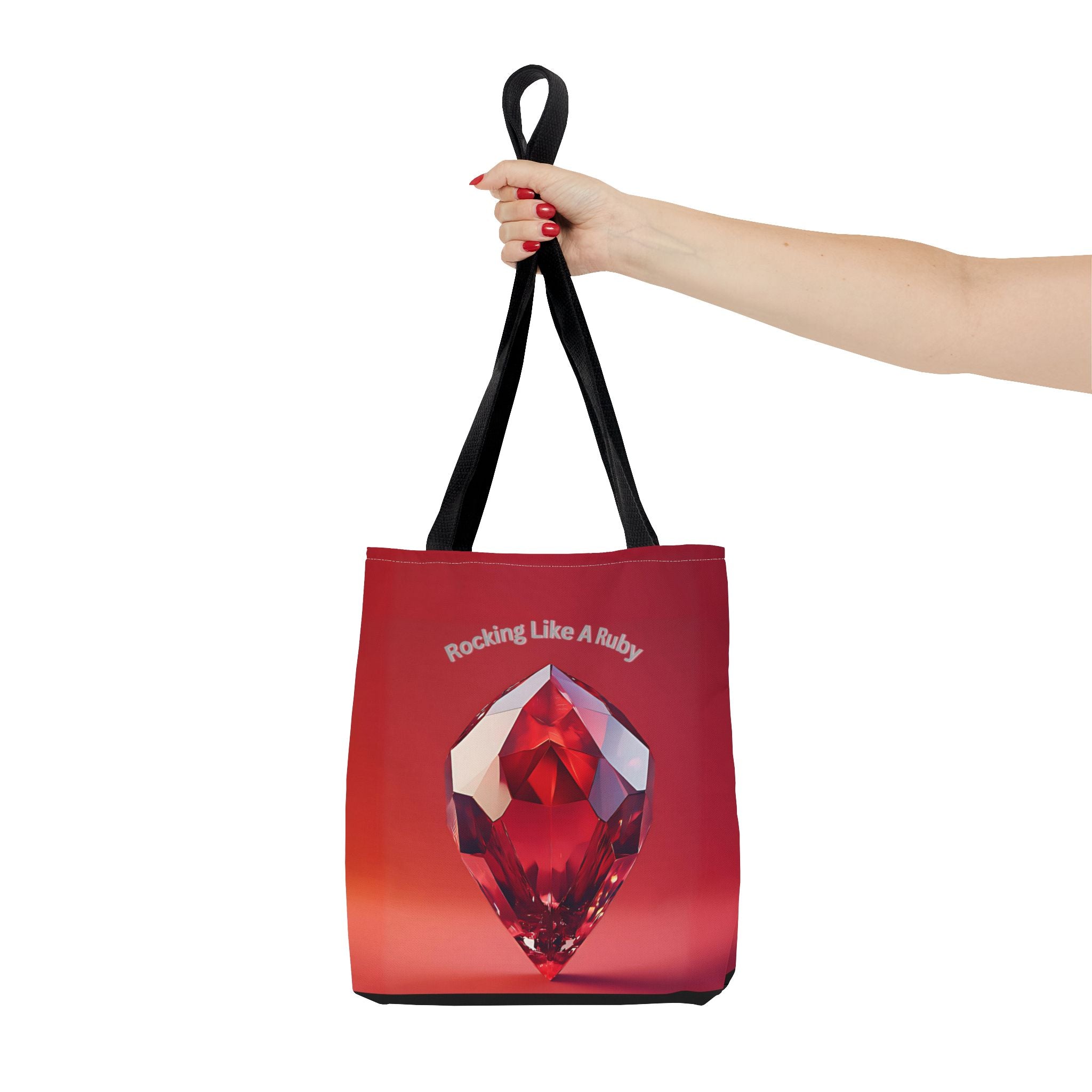 Rocking like a Ruby Tote Bag – All-Over Print (AOP) Stylish and Durable
