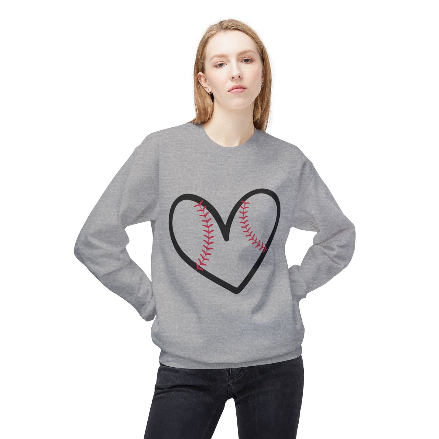 The Love for Baseball Unisex Midweight Soft Style Fleece Crewneck Sweatshirt