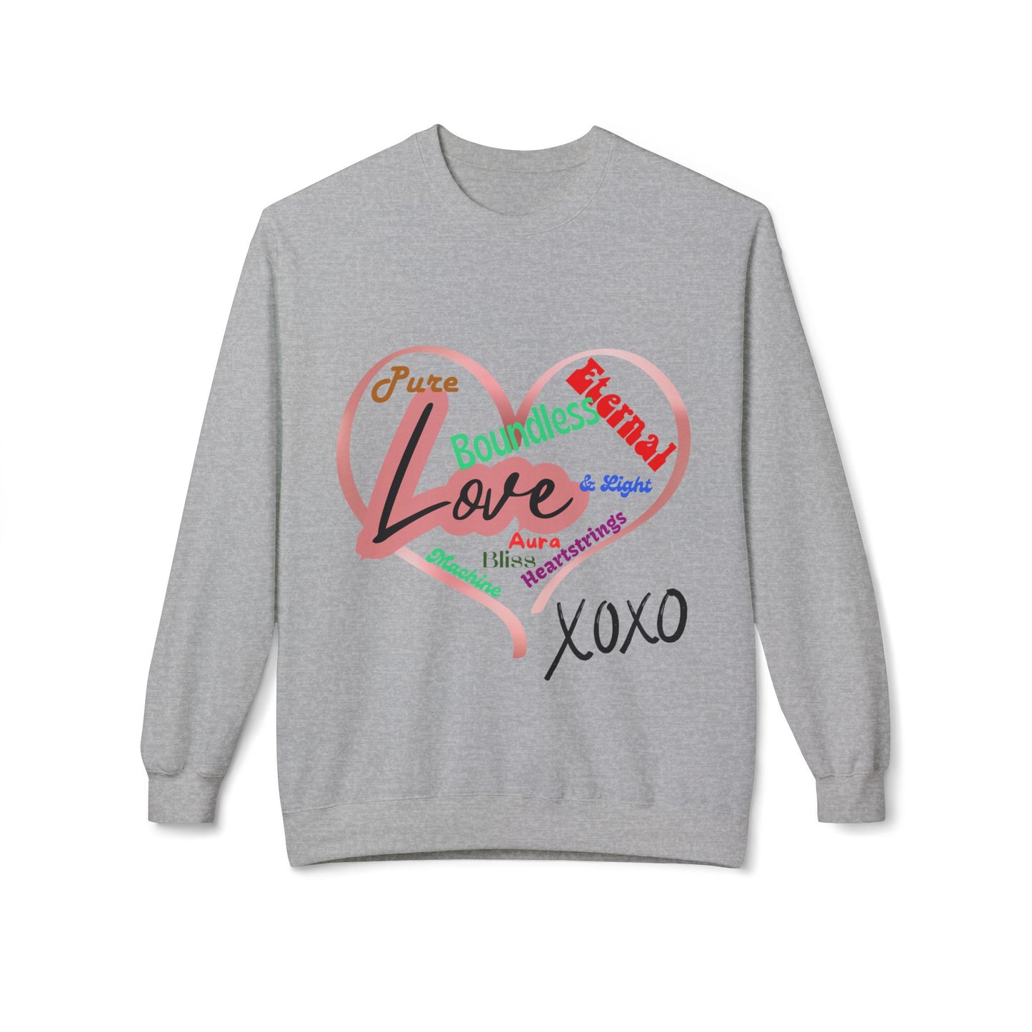 Love Words Unisex Midweight Softstyle Fleece Crewneck Sweatshirt
