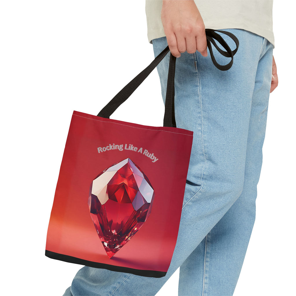 Rocking like a Ruby Tote Bag – All-Over Print (AOP) Stylish and Durable