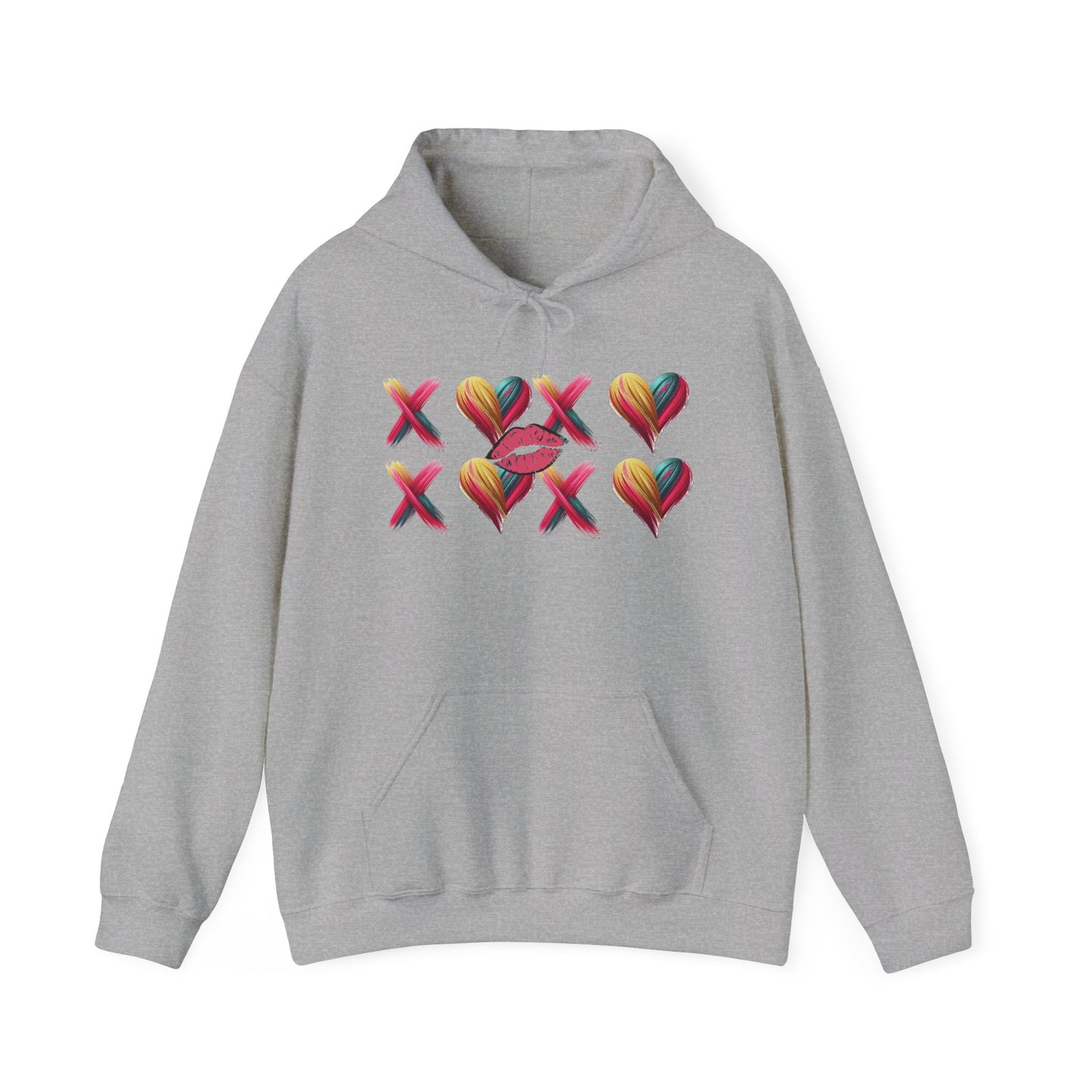Hugs and Kisses Unisex Heavy Blend™ Hooded Sweatshirt – Cozy Comfort with a Loving Touch
