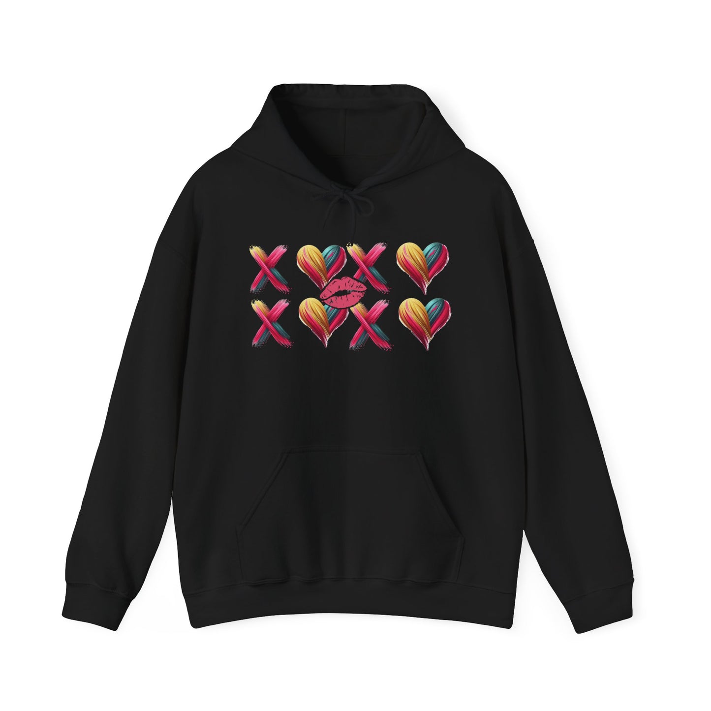 Hugs and Kisses Unisex Heavy Blend™ Hooded Sweatshirt – Cozy Comfort with a Loving Touch