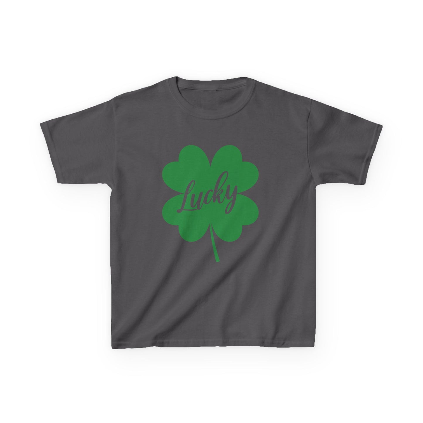 Lucky Clover Kids Heavy Cotton Tee for St. Patrick's Day