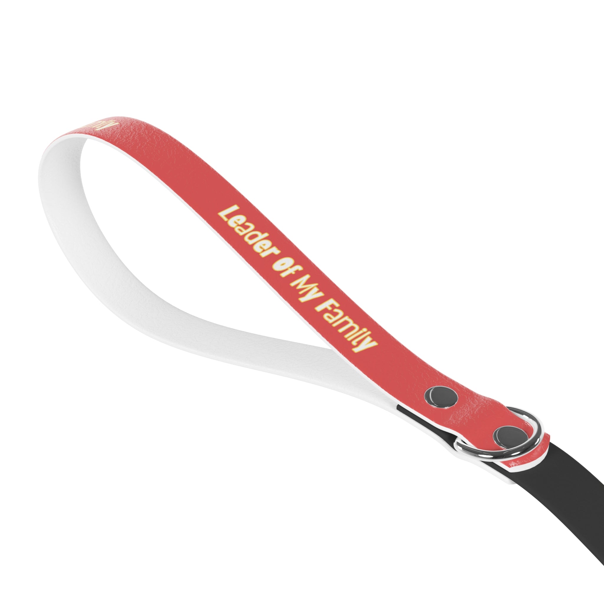 Leader Of My Family Leash – Stylish & Durable Pet Leash for Daily Walks (RED HANDLE)