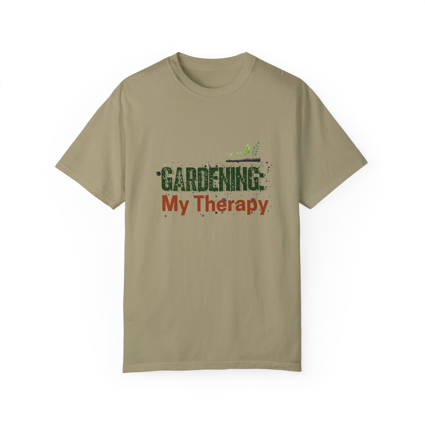 ‘Gardening Therapy’ Unisex Garment-Dyed T-Shirt | Perfect for Gardeners & Nature Lovers