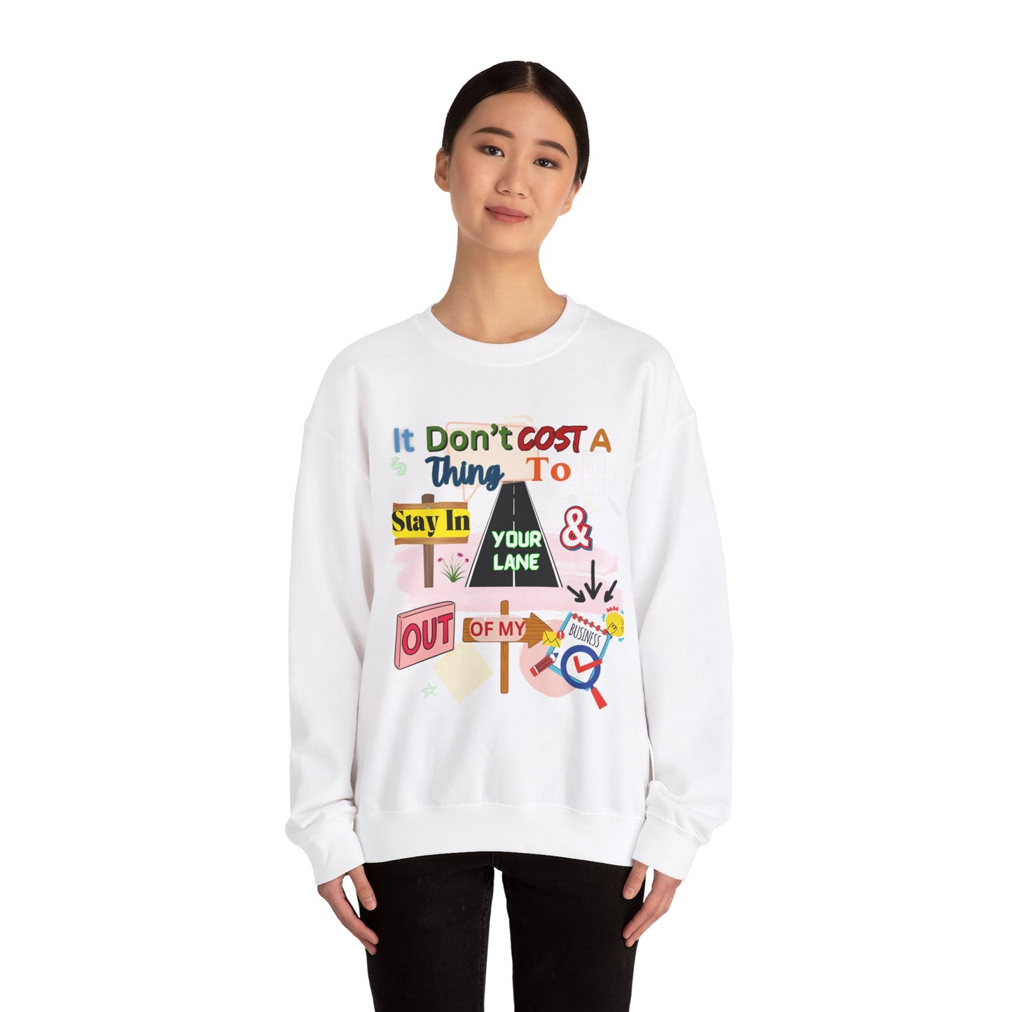 It doesn't Cost a Thing Unisex Heavy Blend™ Crewneck Sweatshirt – Cozy, Durable & Stylish Apparel for All Genders
