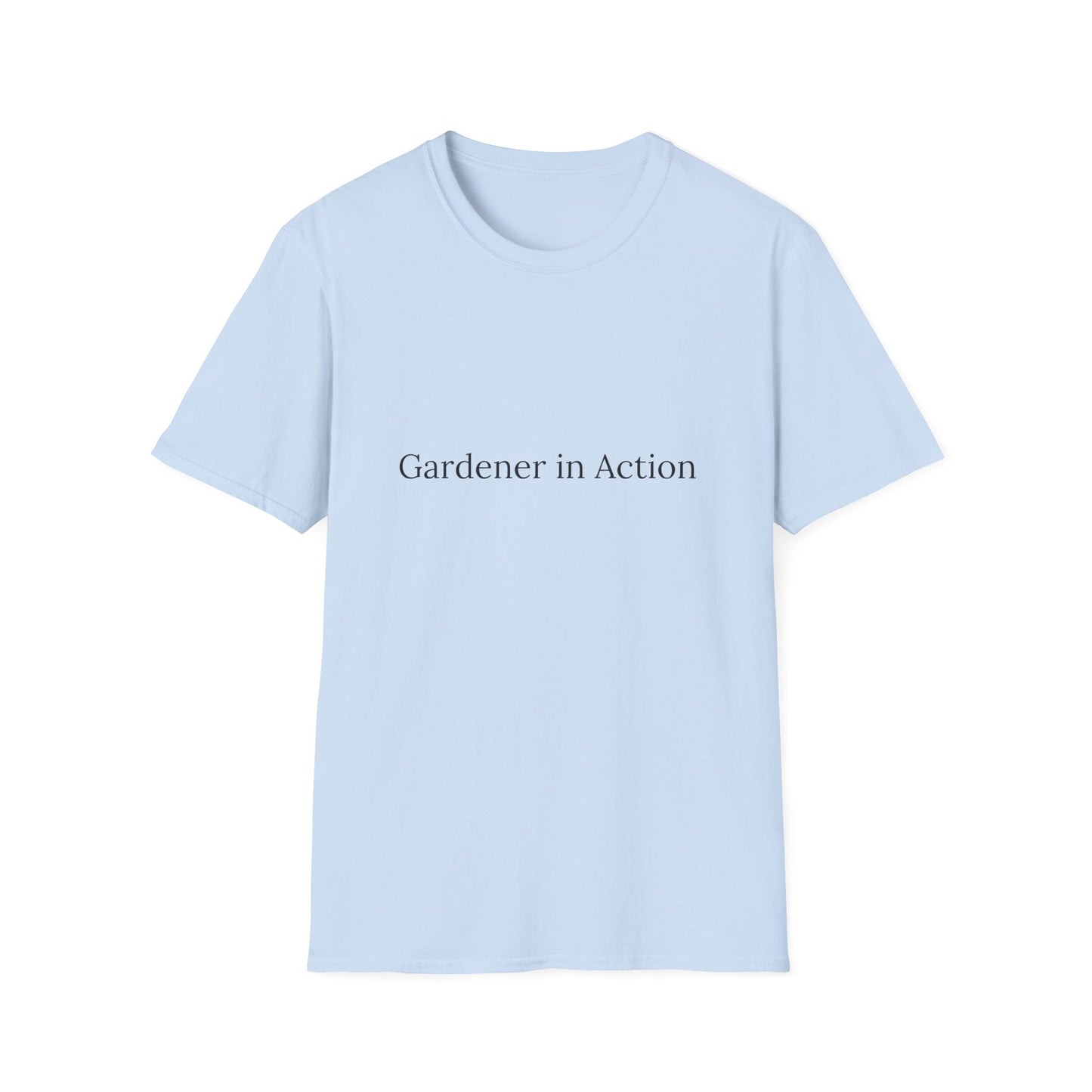 Gardener in Action Unisex Softstyle T-Shirt - Perfect Gift for Gardening Enthusiasts
