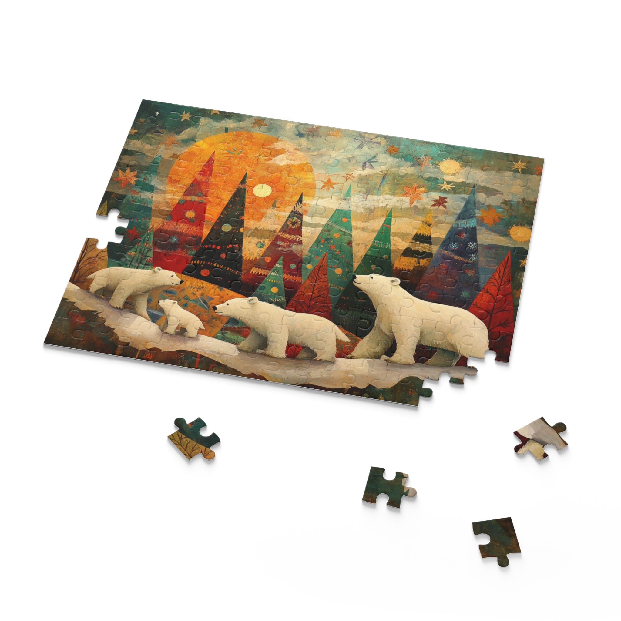 Polar Bear Christmas Wonderland Puzzle – Magical Holiday Jigsaw