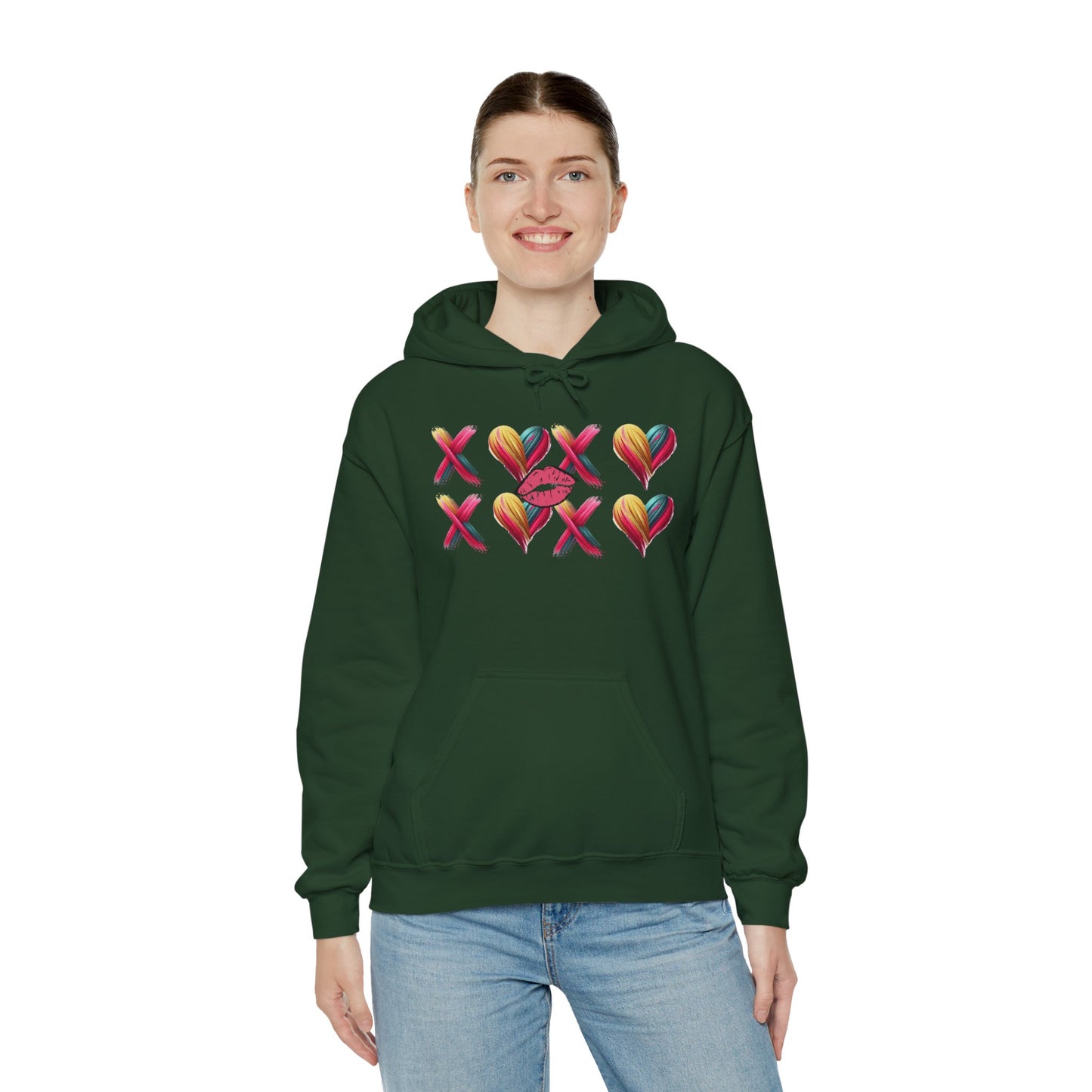 Hugs and Kisses Unisex Heavy Blend™ Hooded Sweatshirt – Cozy Comfort with a Loving Touch