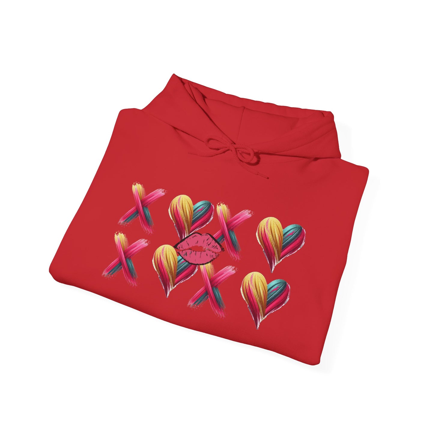 Hugs and Kisses Unisex Heavy Blend™ Hooded Sweatshirt – Cozy Comfort with a Loving Touch
