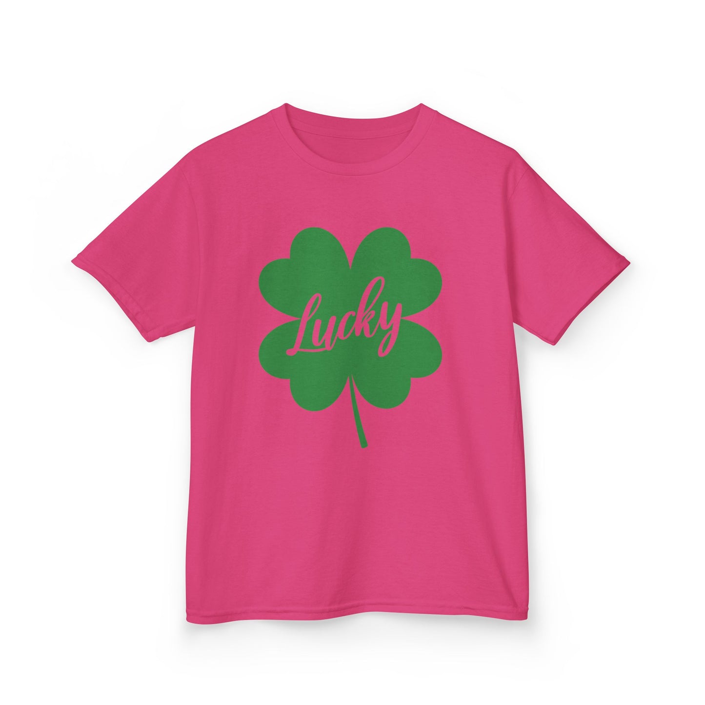 Lucky Clover Kids Heavy Cotton Tee for St. Patrick's Day