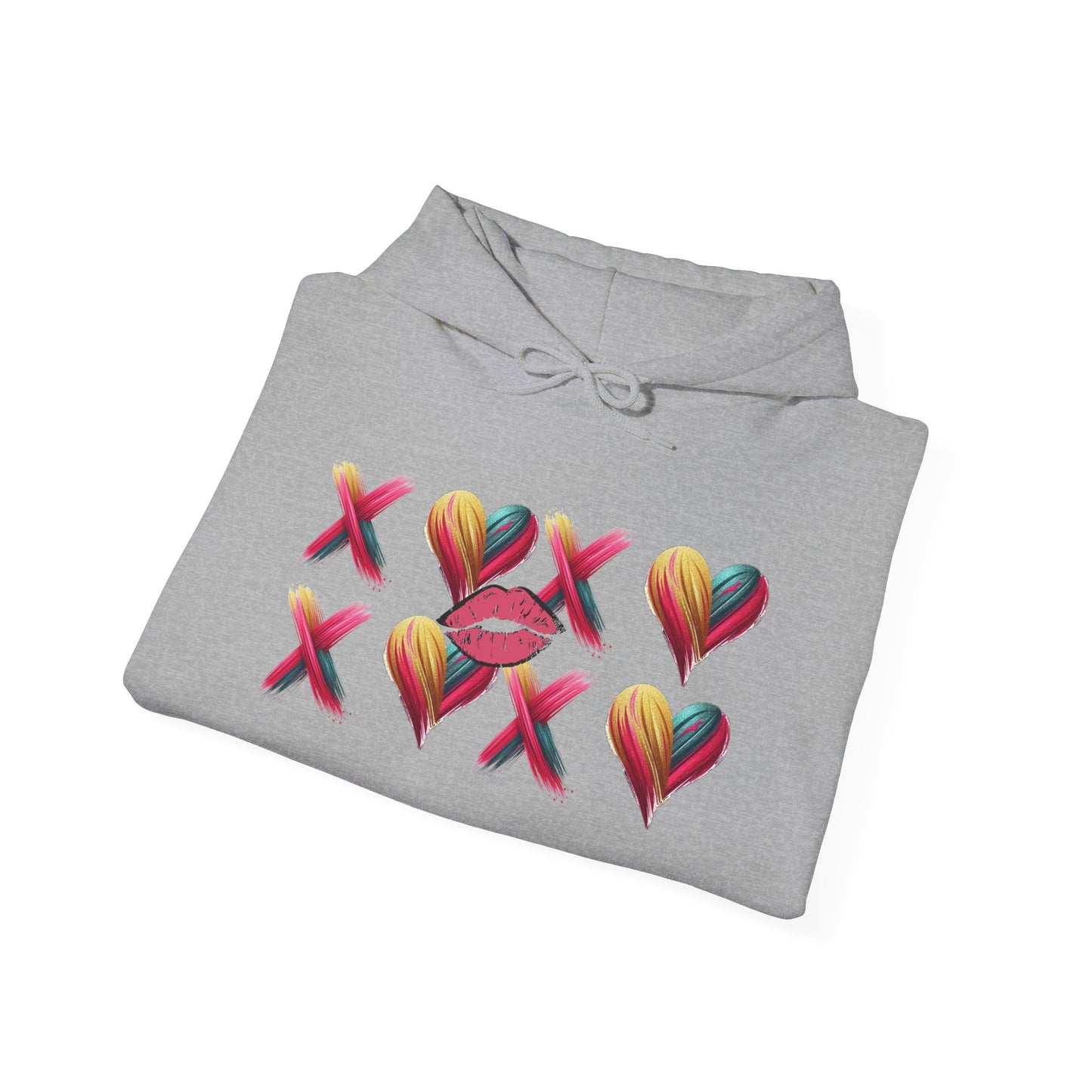 Hugs and Kisses Unisex Heavy Blend™ Hooded Sweatshirt – Cozy Comfort with a Loving Touch