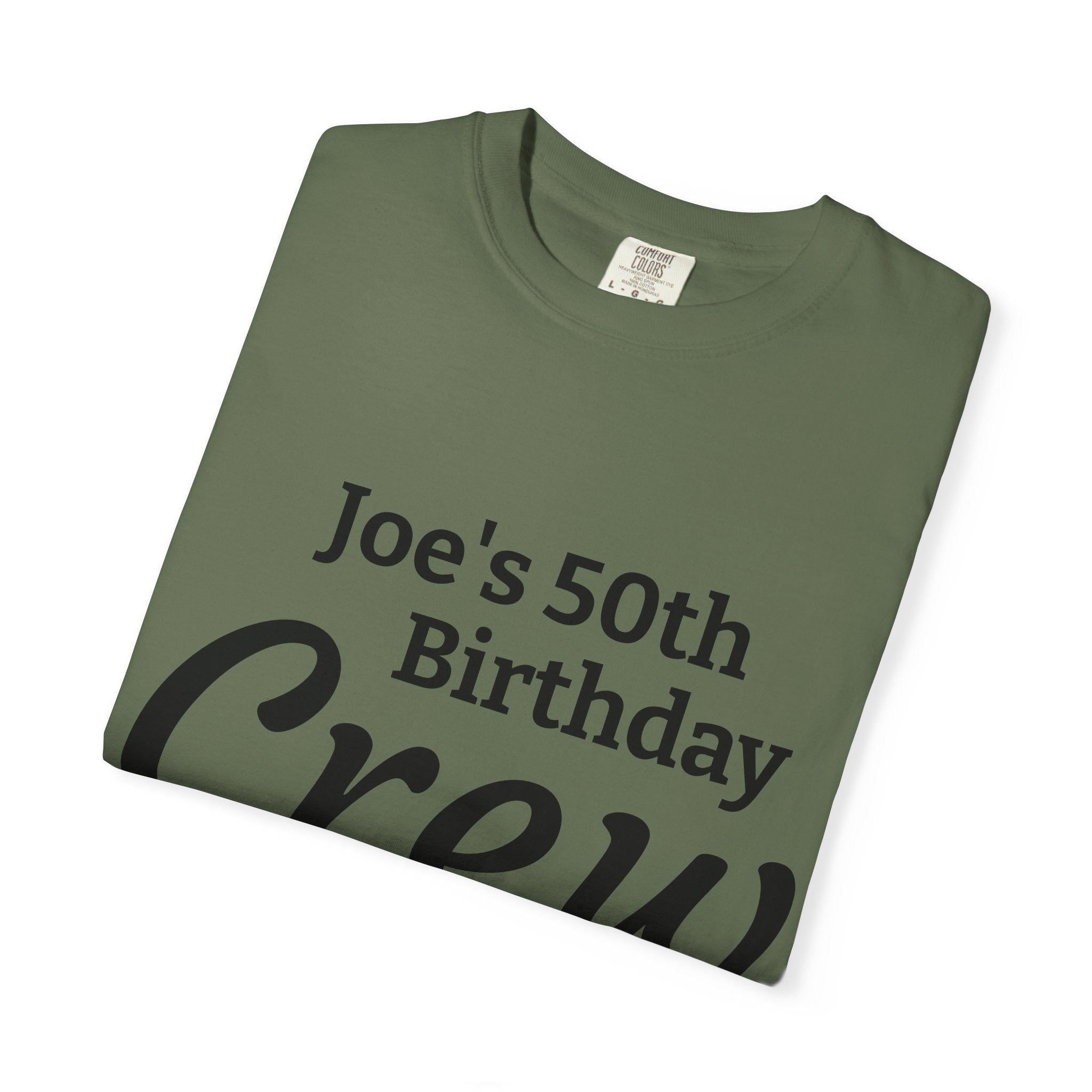 Birthday Crew T-Shirt — Personalized "Joe's 50th Birthday Crew" Celebration Tee