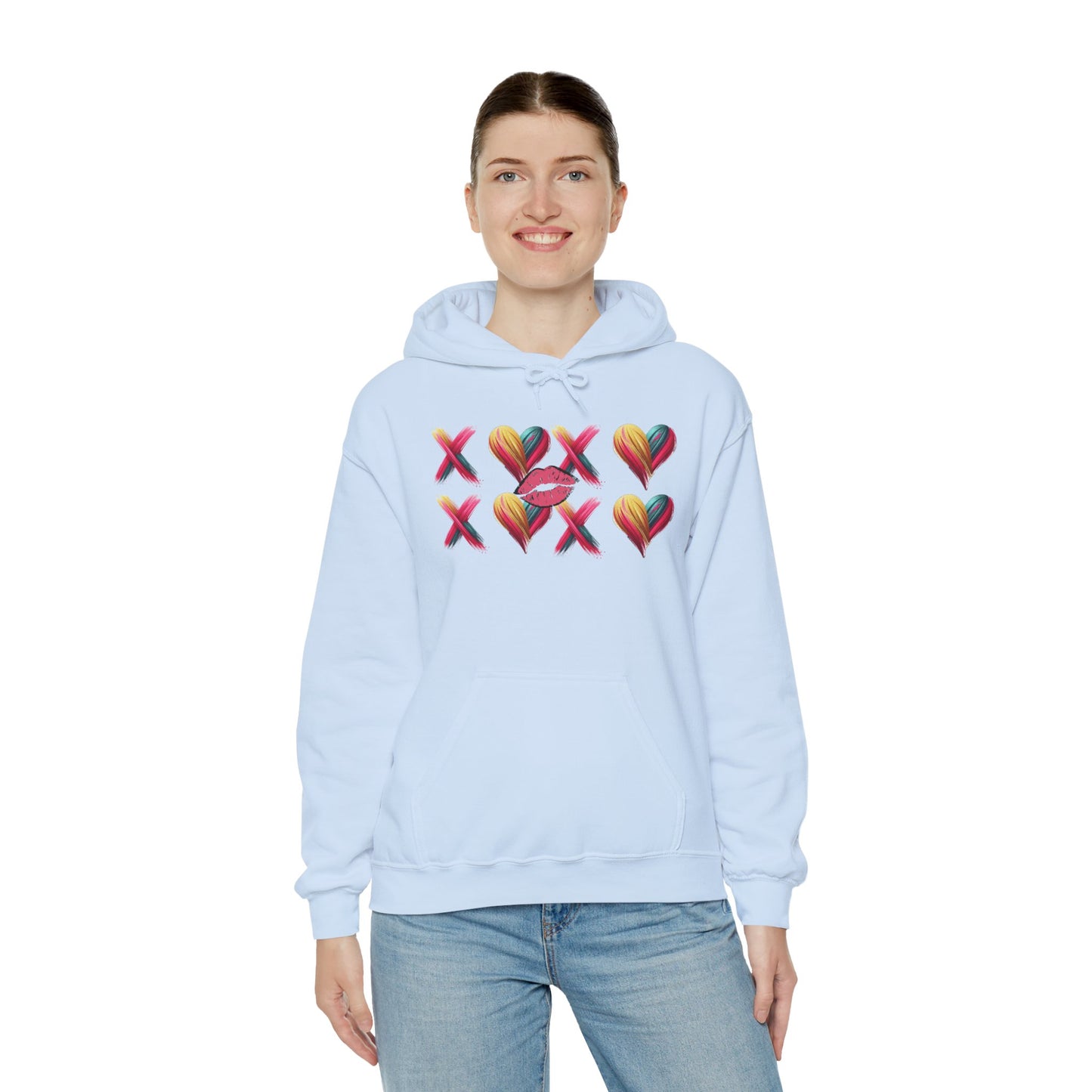 Hugs and Kisses Unisex Heavy Blend™ Hooded Sweatshirt – Cozy Comfort with a Loving Touch