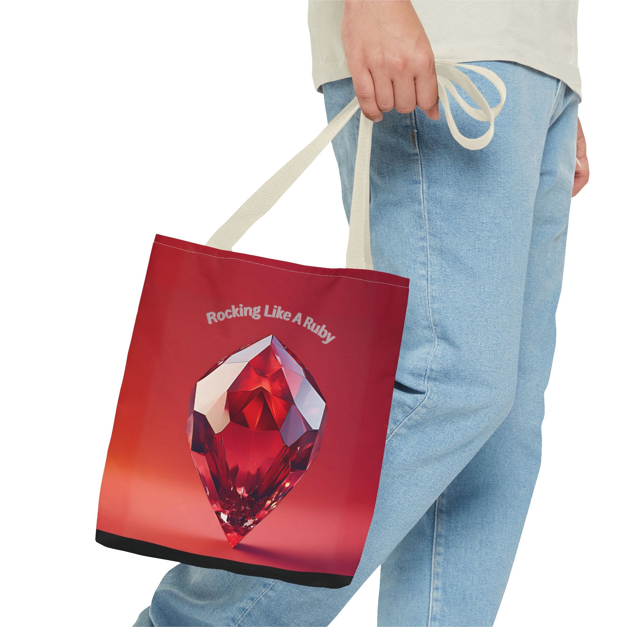 Rocking like a Ruby Tote Bag – All-Over Print (AOP) Stylish and Durable