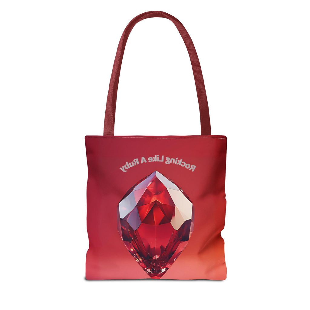 Rocking like a Ruby Tote Bag – All-Over Print (AOP) Stylish and Durable