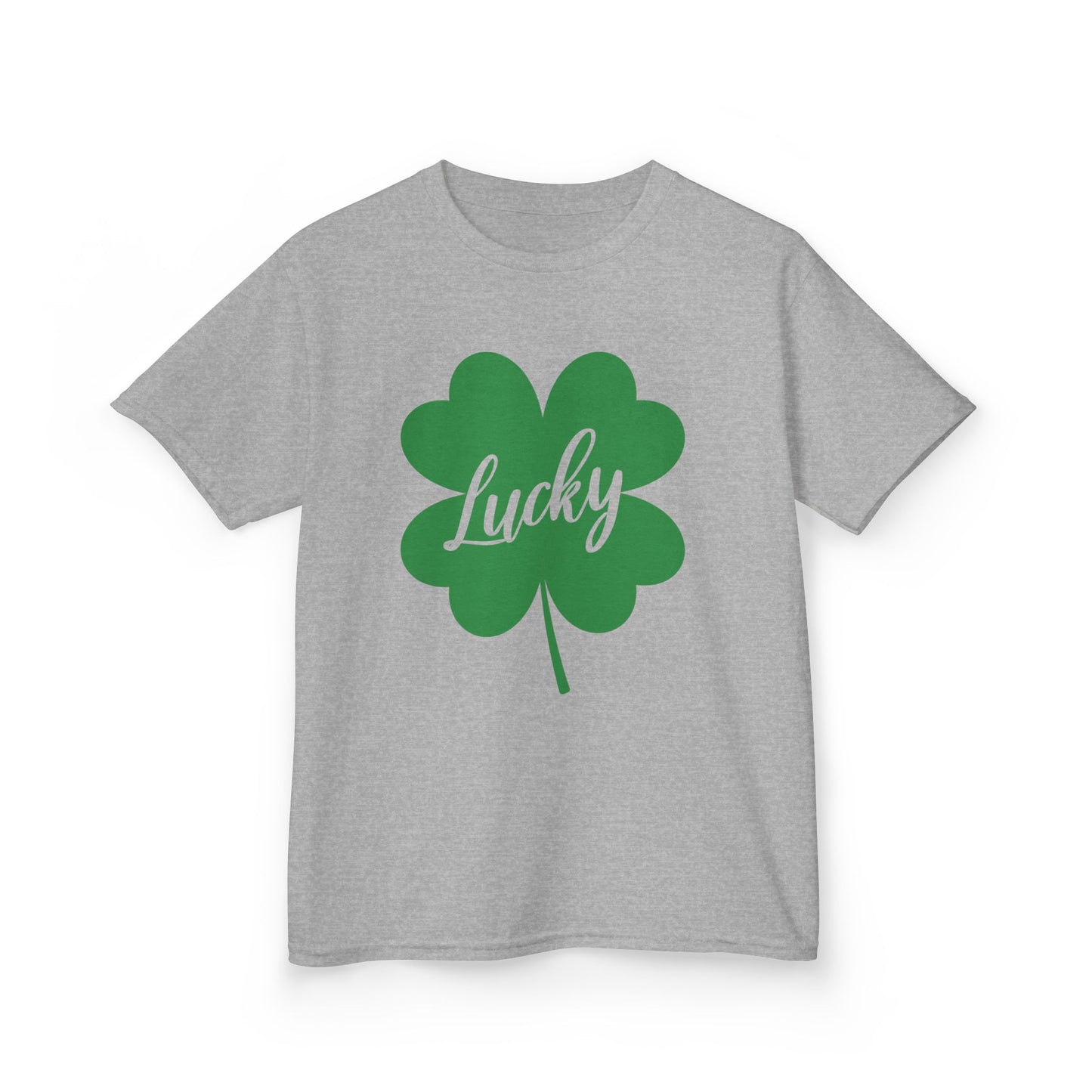 Lucky Clover Kids Heavy Cotton Tee for St. Patrick's Day