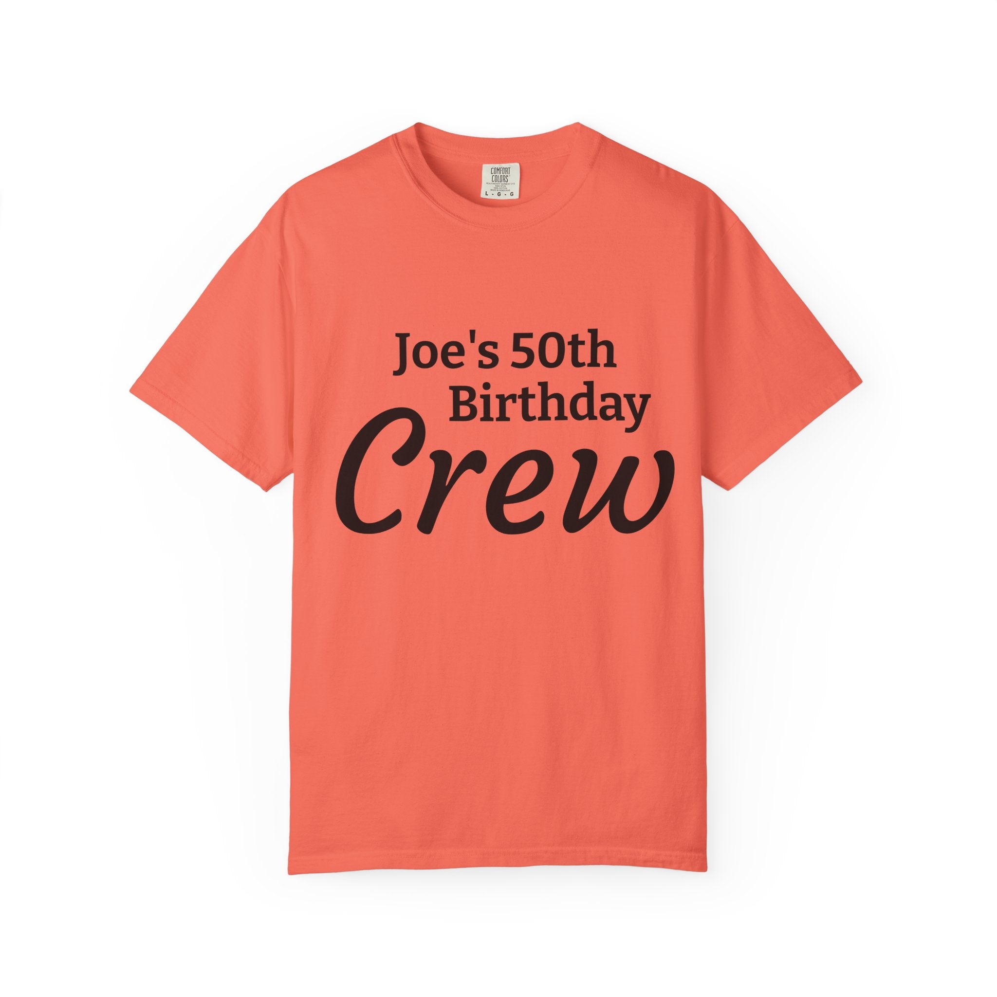 Birthday Crew T-Shirt — Personalized "Joe's 50th Birthday Crew" Celebration Tee