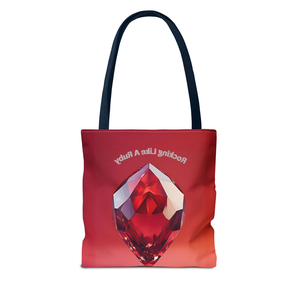 Rocking like a Ruby Tote Bag – All-Over Print (AOP) Stylish and Durable