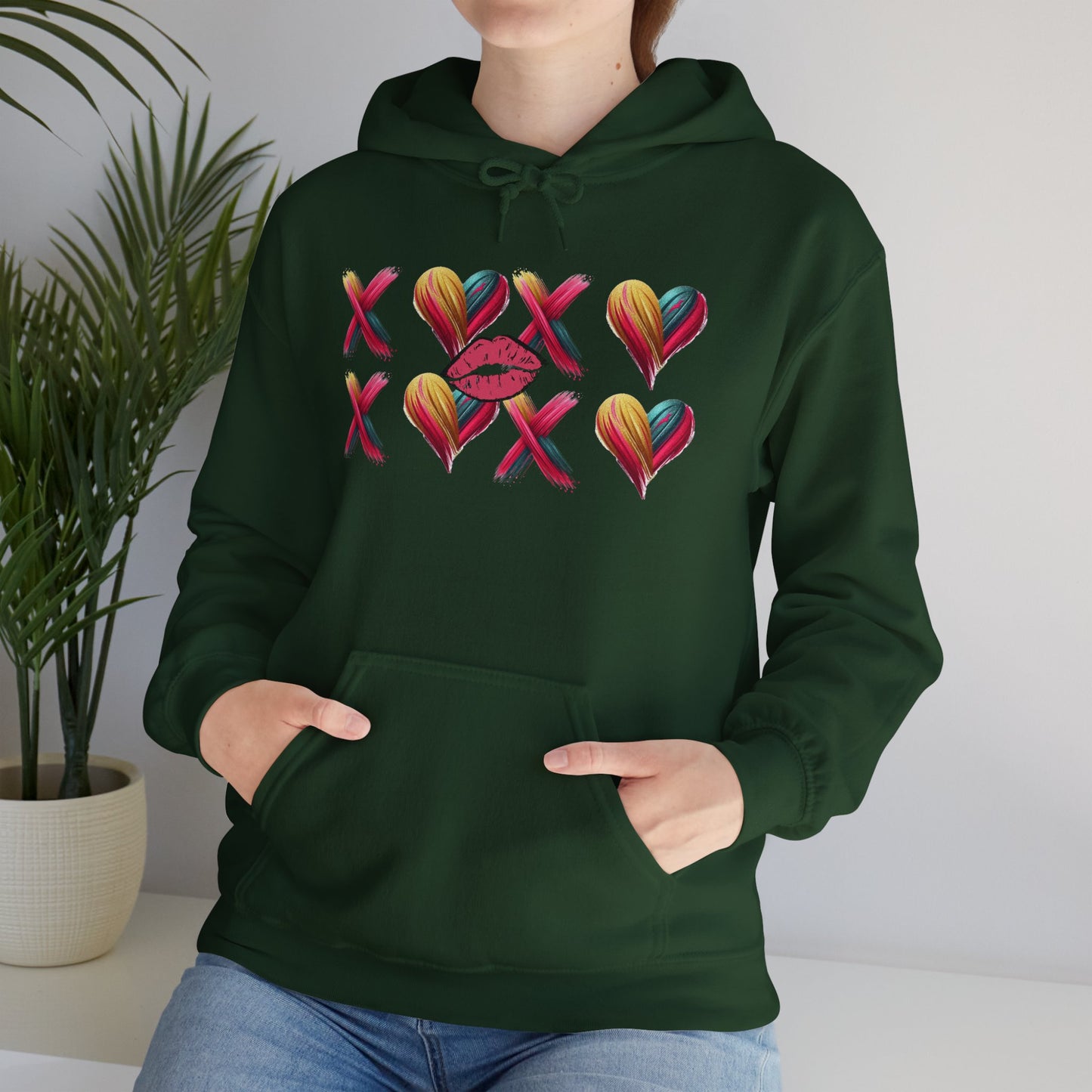 Hugs and Kisses Unisex Heavy Blend™ Hooded Sweatshirt – Cozy Comfort with a Loving Touch
