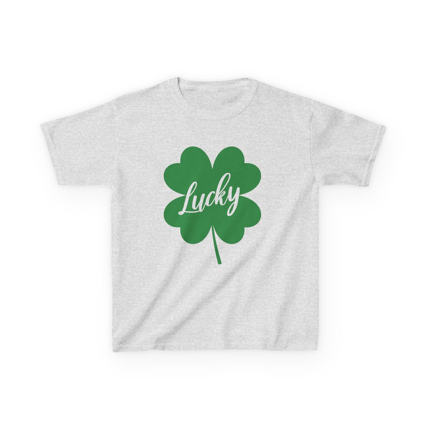 Lucky Clover Kids Heavy Cotton Tee for St. Patrick's Day