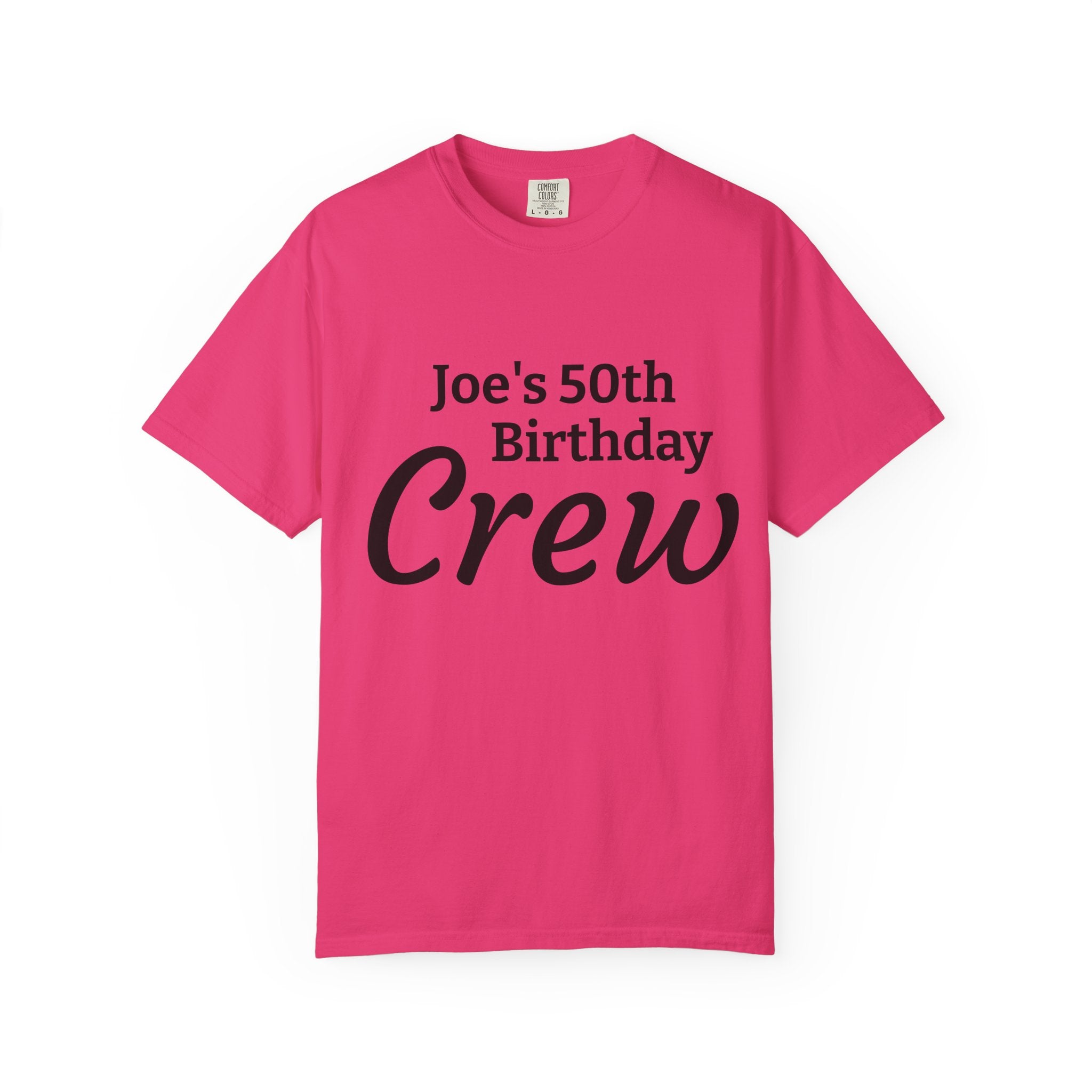 Birthday Crew T-Shirt — Personalized "Joe's 50th Birthday Crew" Celebration Tee
