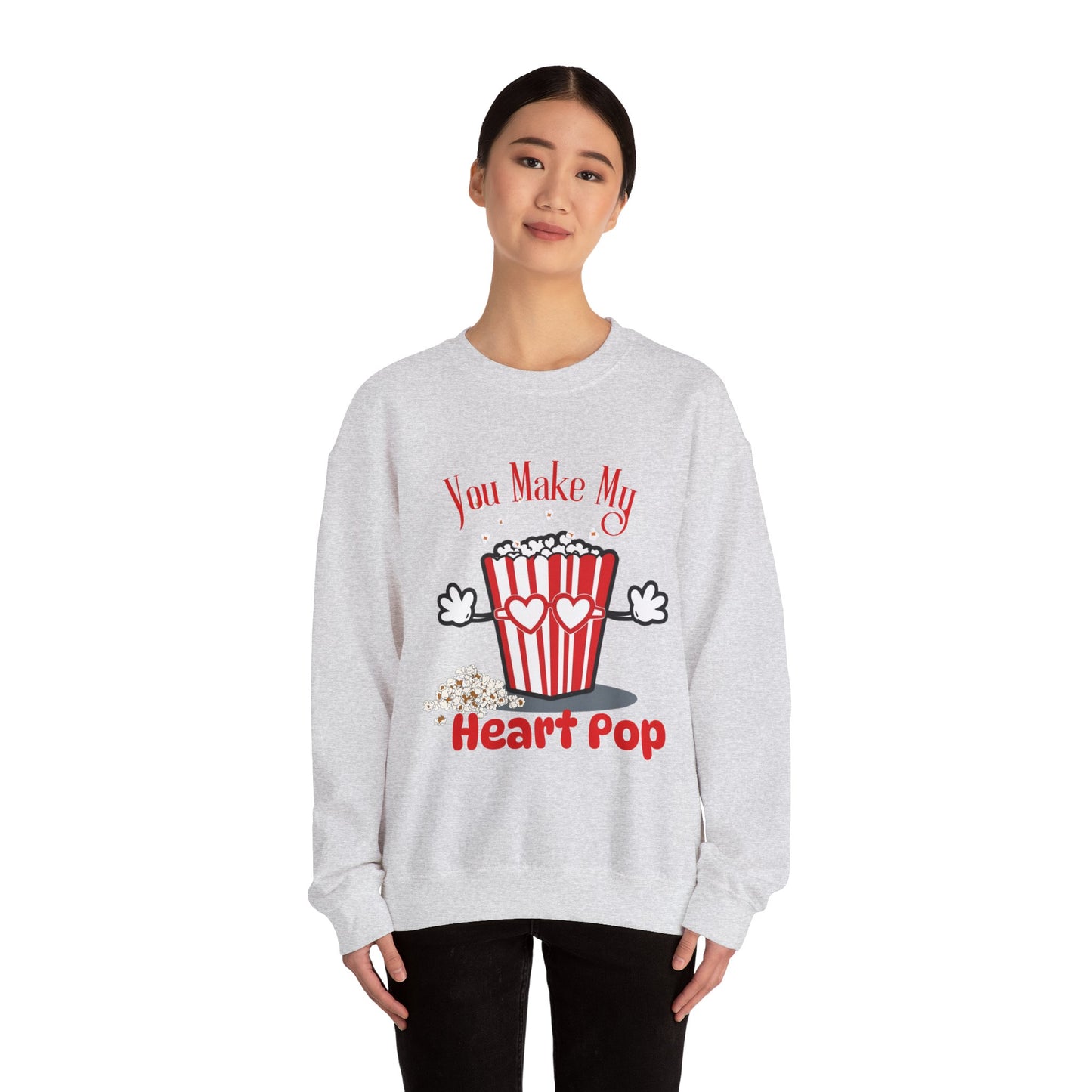 You Make My Heart POP Unisex Heavy Blend™ Crewneck Sweatshirt