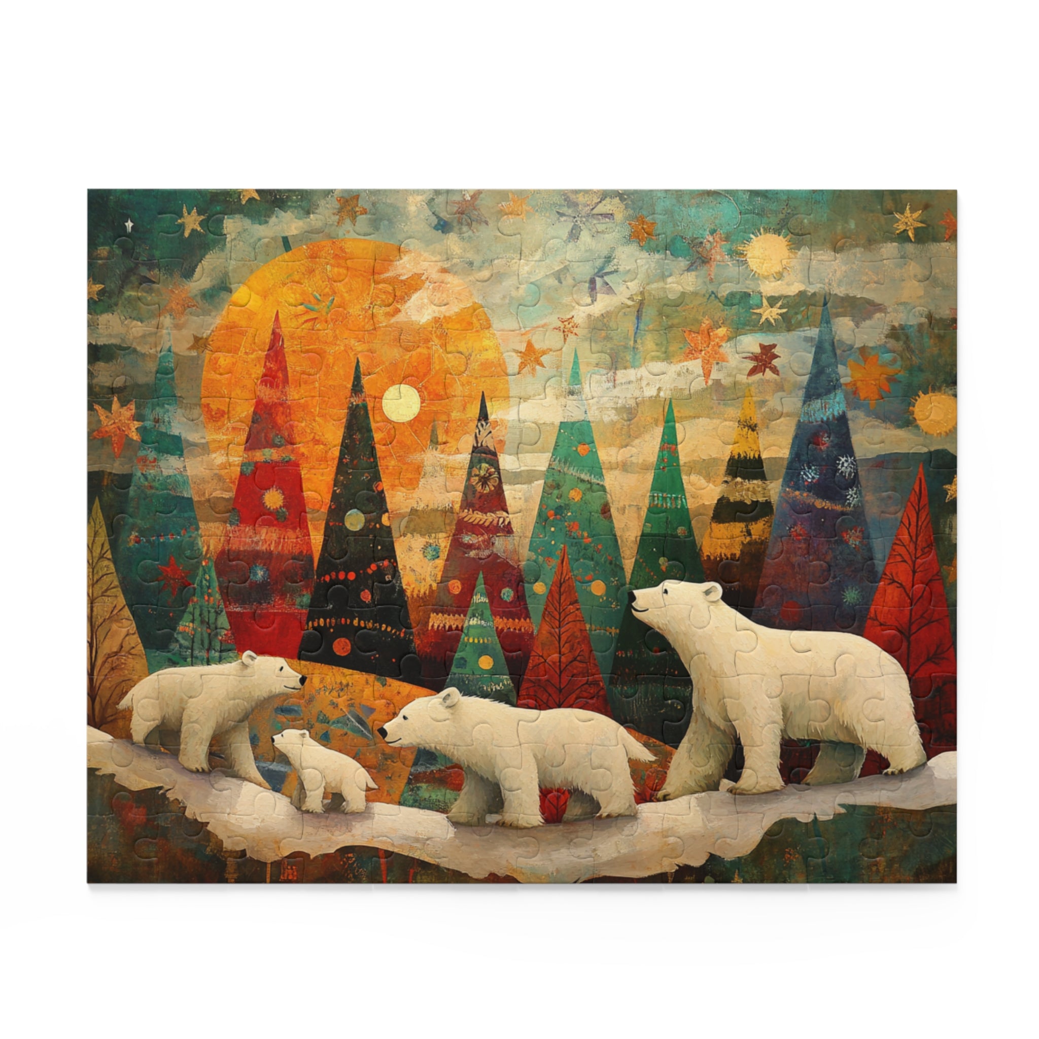 Polar Bear Christmas Wonderland Puzzle – Magical Holiday Jigsaw