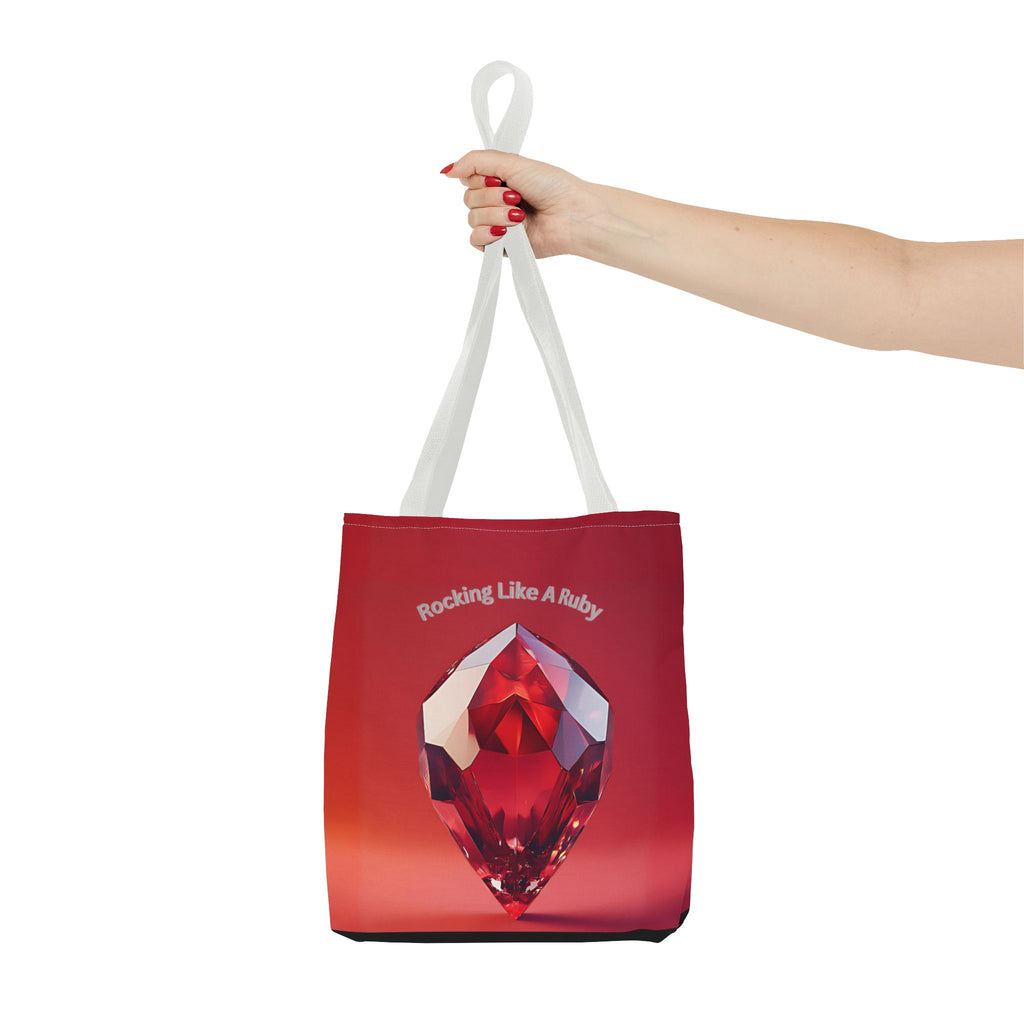 Rocking like a Ruby Tote Bag – All-Over Print (AOP) Stylish and Durable