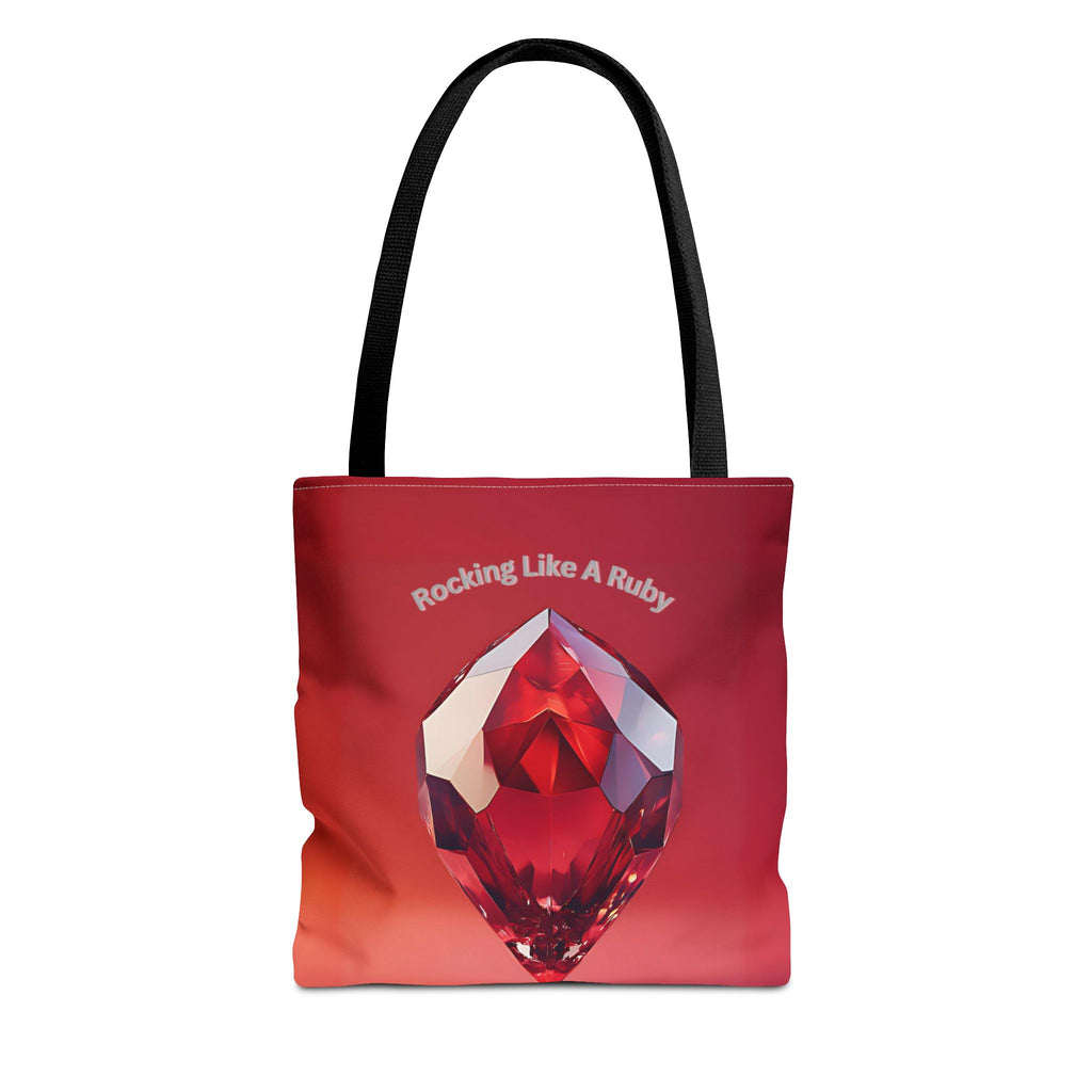 Rocking like a Ruby Tote Bag – All-Over Print (AOP) Stylish and Durable