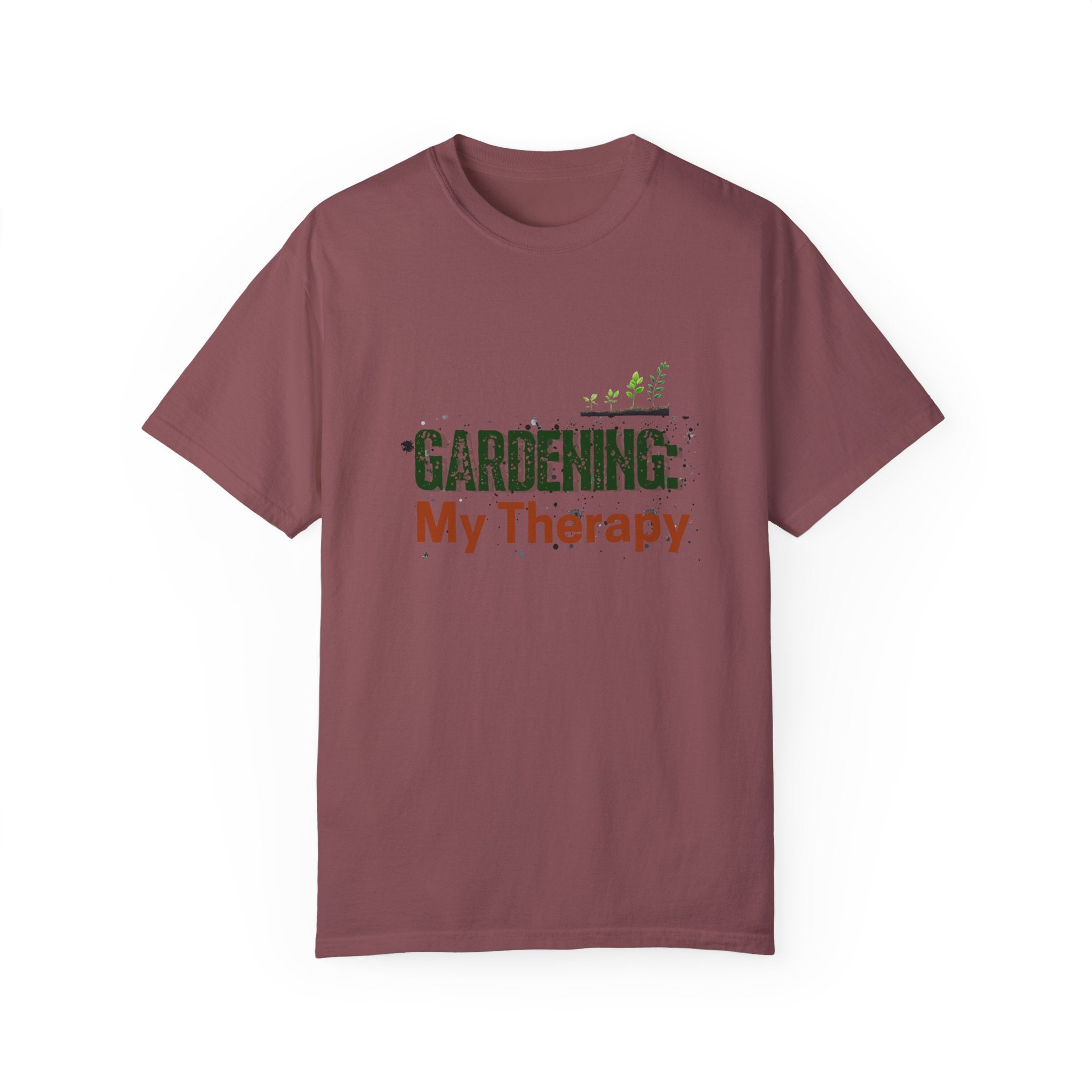 ‘Gardening: My Therapy’ Unisex Garment-Dyed T-Shirt | Perfect for Gardeners & Nature Lovers